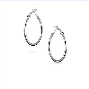 Sterling Silver Hoop Earrings 925 NEW